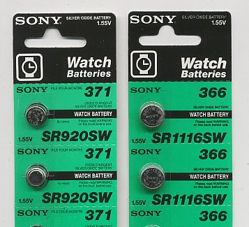 Importador de Pilas 371 -  366 Sony Distribuidor de pilas, relojes, baterias