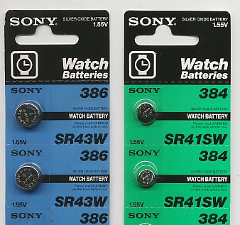 Importador de Pilas 386 -  384 Sony Distribuidor de pilas, relojes, baterias