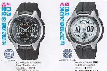 CASIO AQ160W Distribuidor de pilas, relojes, baterias