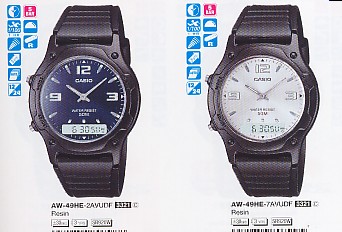 CASIO AW49HE  Distribuidor de pilas, relojes, baterias