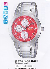 CASIO EF308D-4A  Distribuidor de pilas, relojes, baterias