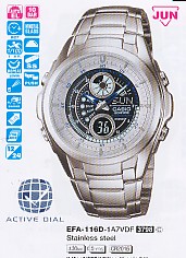 CASIO EFA116D  Distribuidor de pilas, relojes, baterias