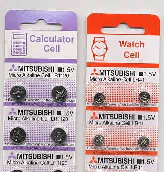 Importador de Pilas LR1120 -  LR41 Mitsubishi Distribuidor de pilas, relojes, baterias