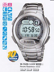 CASIO W752D-1A  Distribuidor de pilas, relojes, baterias